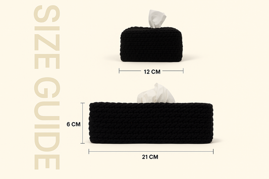 Tissue Box Cover Black