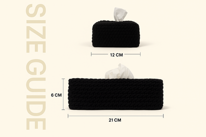Tissue Box Cover Black
