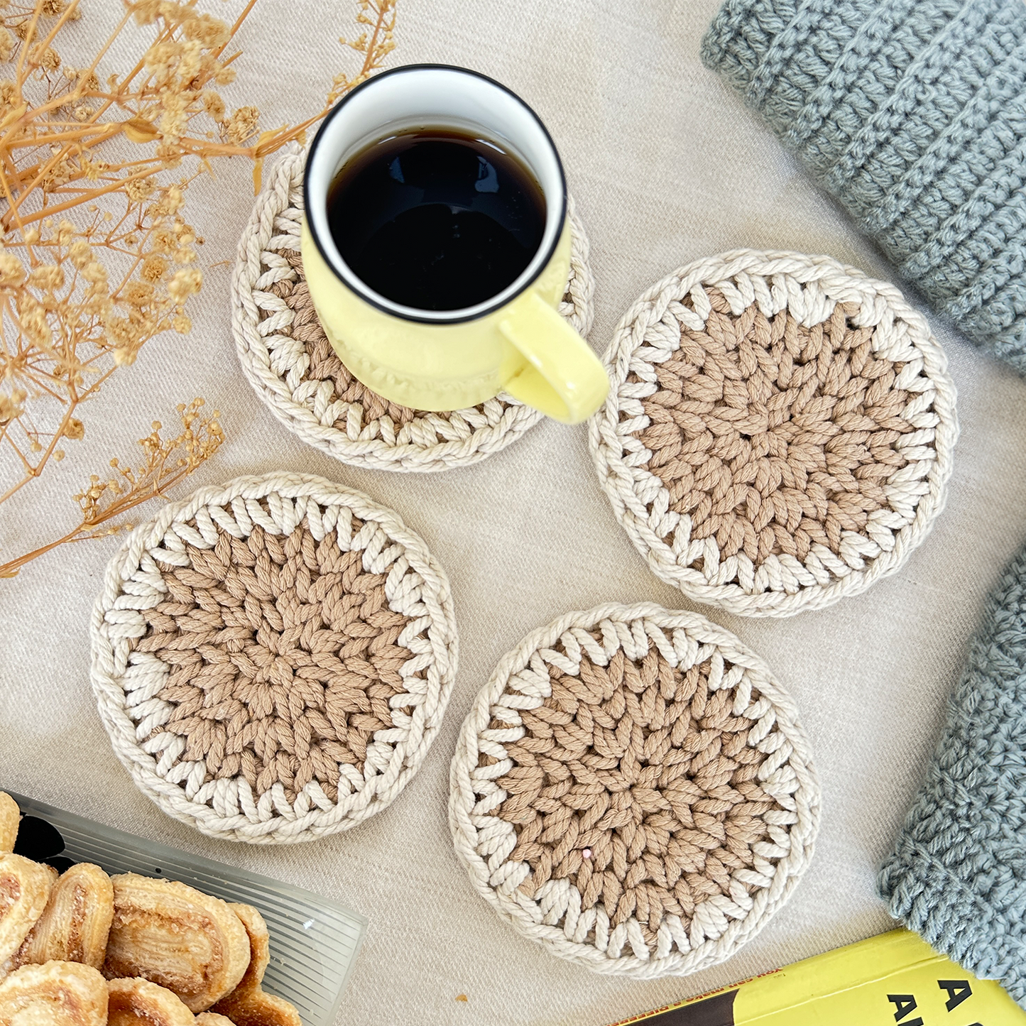 Round Crochet Coasters