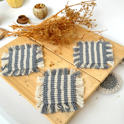 Macramé Square Crochet Coasters
