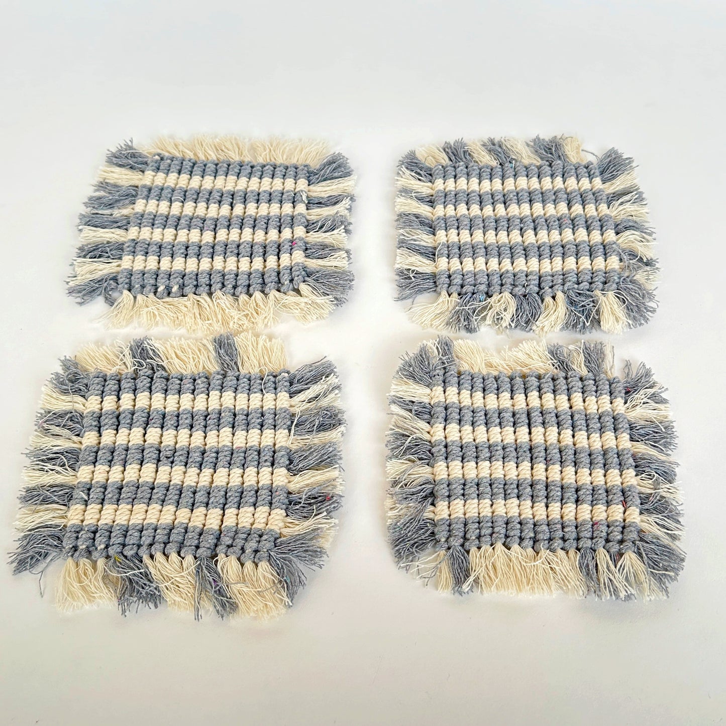 Macramé Square Crochet Coasters