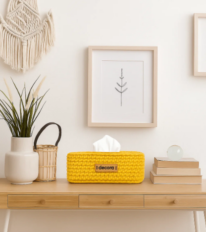 Tissue Box Cover Yellow