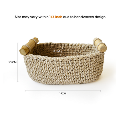 2 Jar Oval Basket